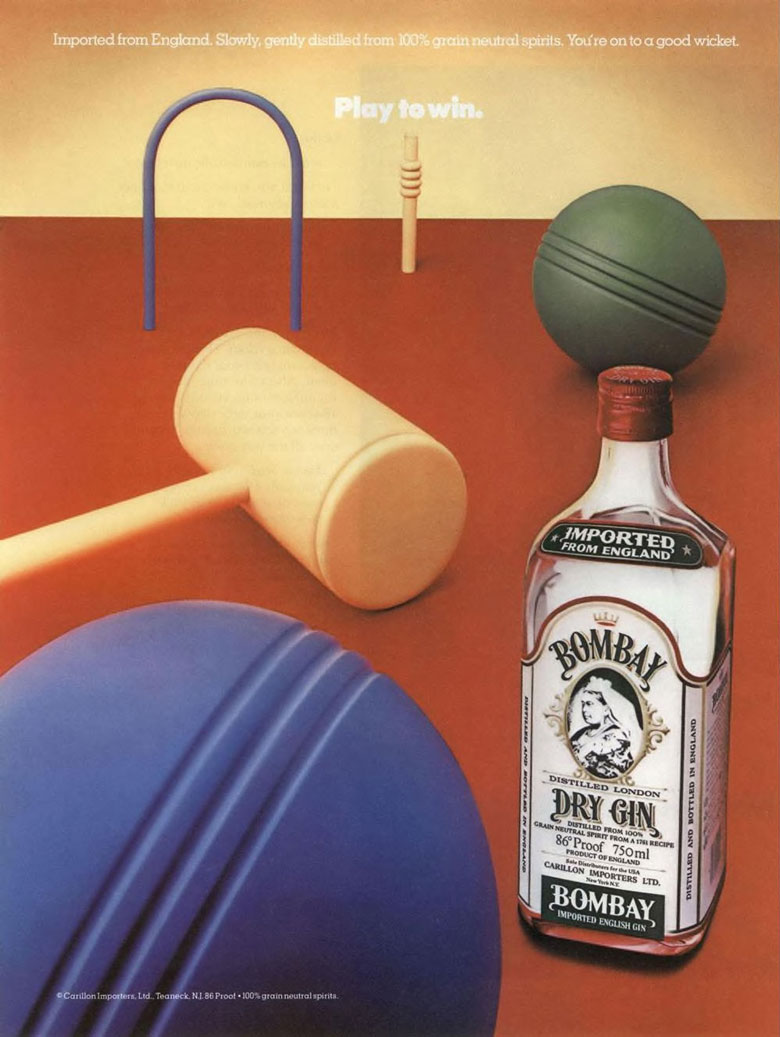 Bombay Dry Gin Ad from Esquire Magazine, 1986, 06