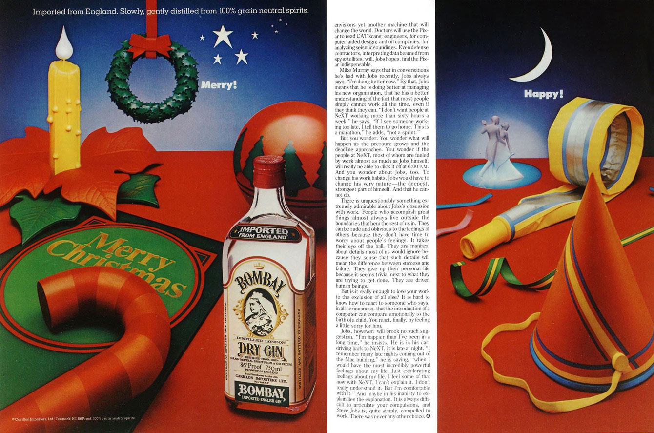 Bombay Dry Gin Ad from Esquire Magazine, 1986, 12