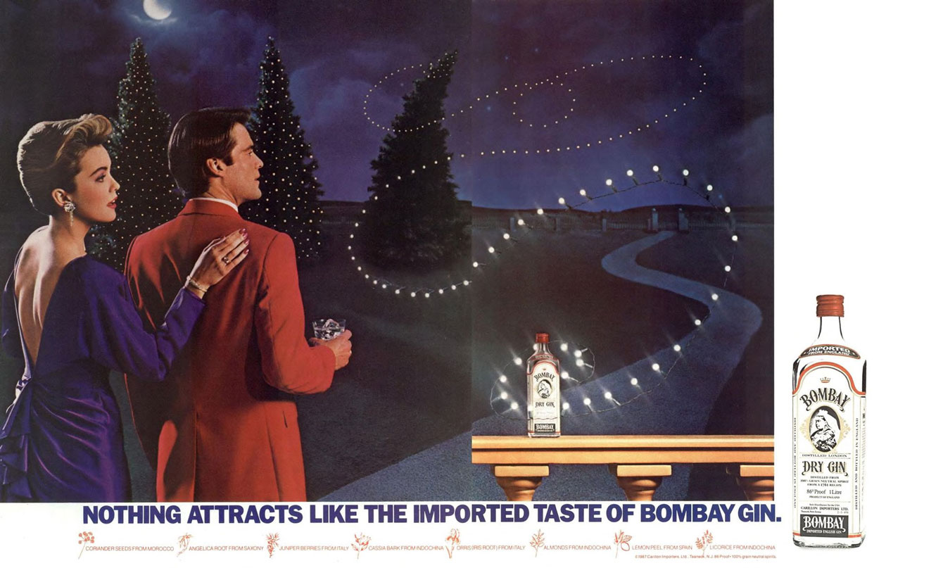 Bombay Dry Gin Ad from Esquire Magazine, 1987, 12