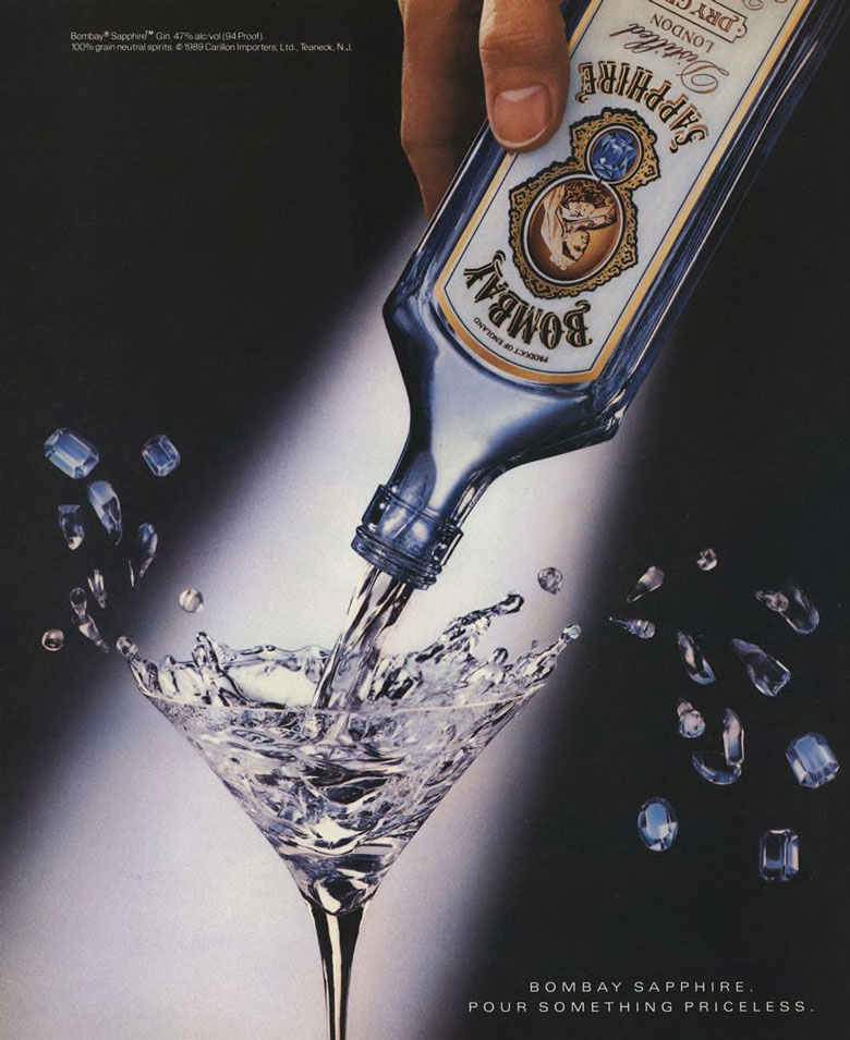 Bombay Sapphire Dry Gin Ad from Esquire Magazine, 1990, 05