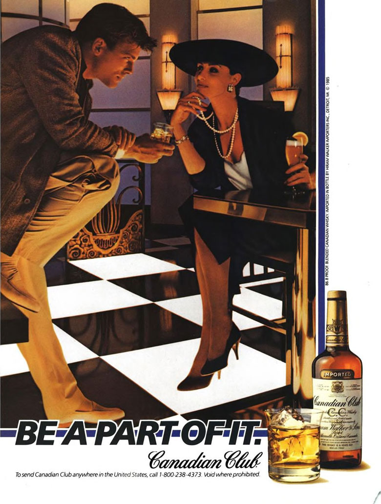 Canadian Club Whisky Ad from Esquire Magazine, 1985, 03