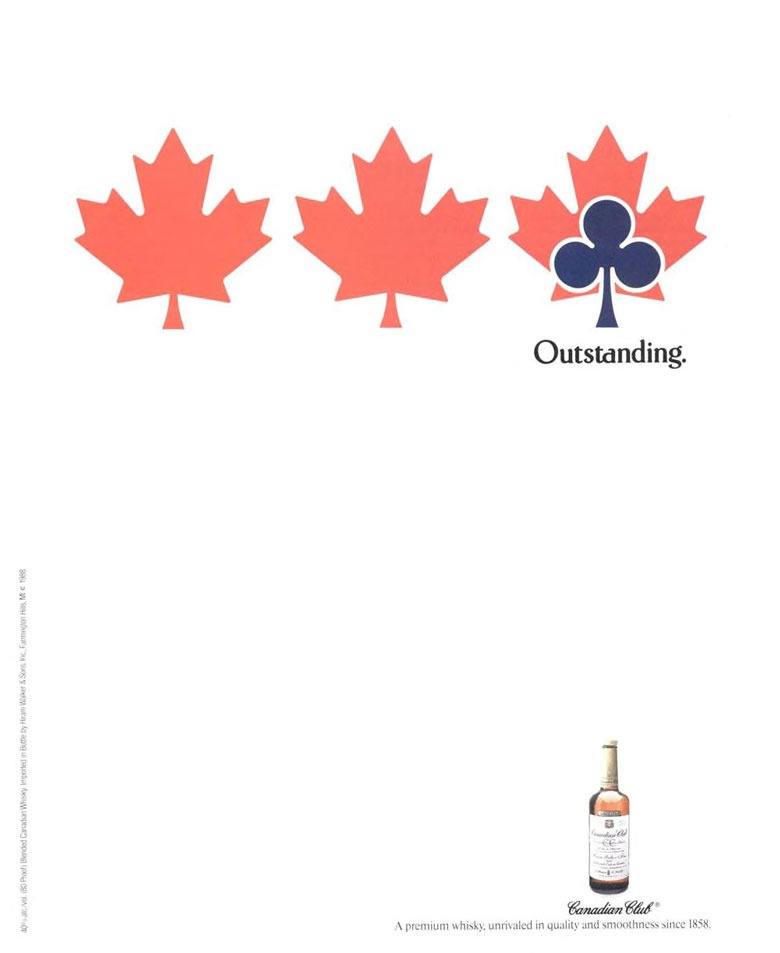 Canadian Club Whisky Ad from Esquire Magazine, 1988, 04