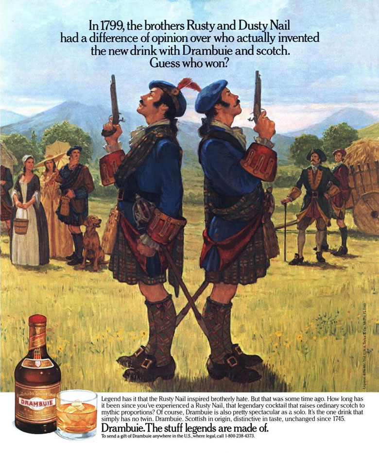 Drambuie Liqueur Ad from Esquire Magazine, 1989, 05