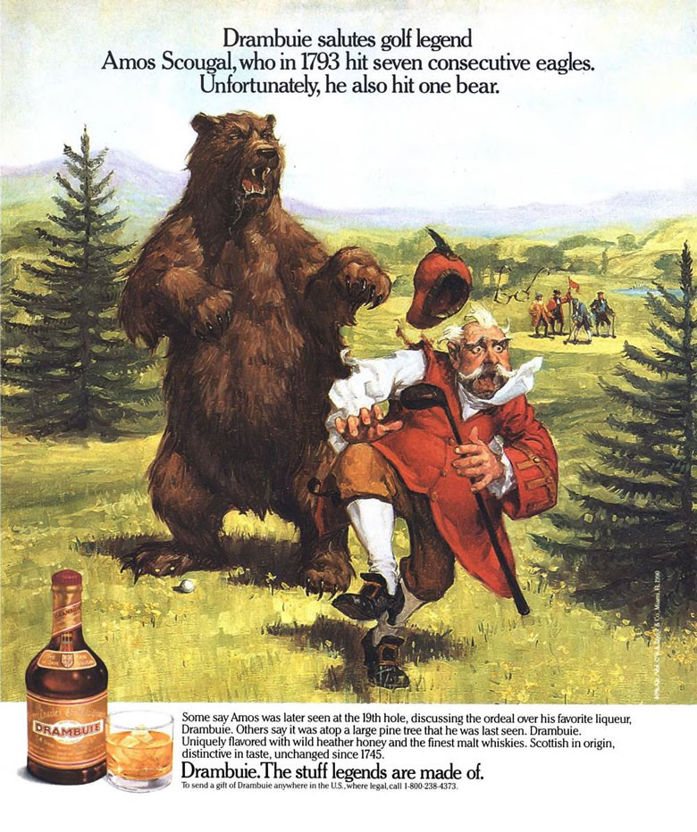 Drambuie Liqueur Ad from Esquire Magazine, 1990, 05