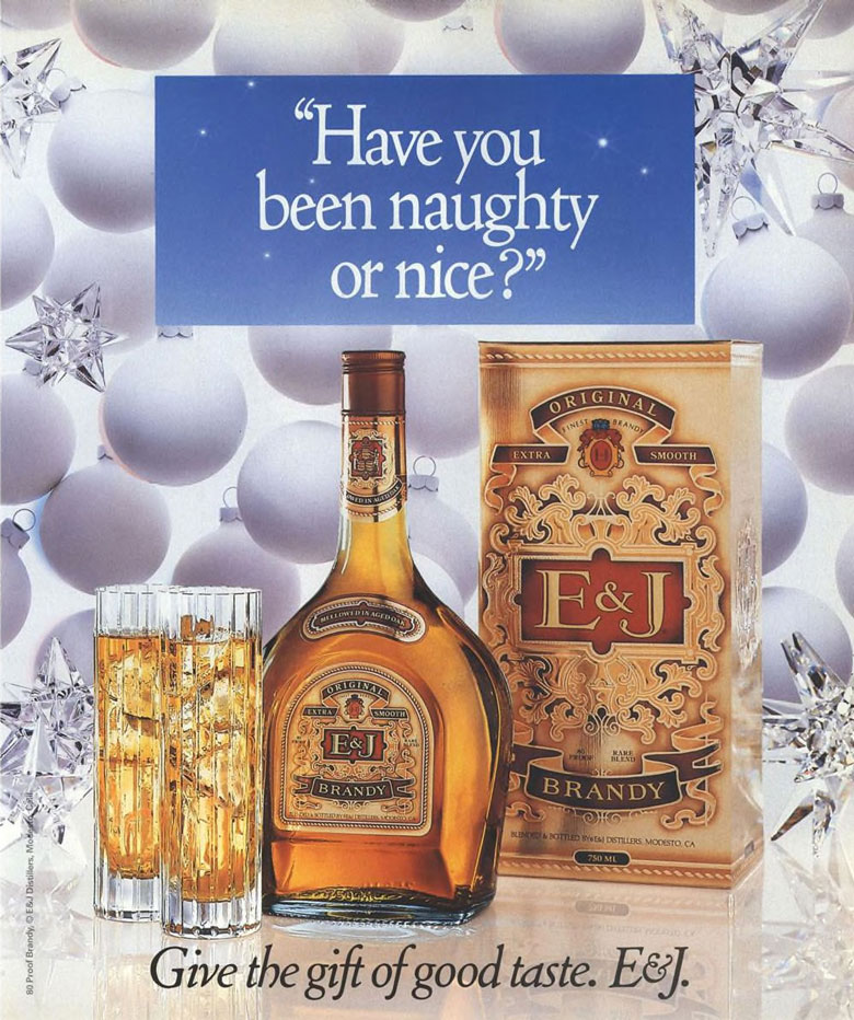E&J American Brandy Ad from Esquire Magazine, 1989, 12