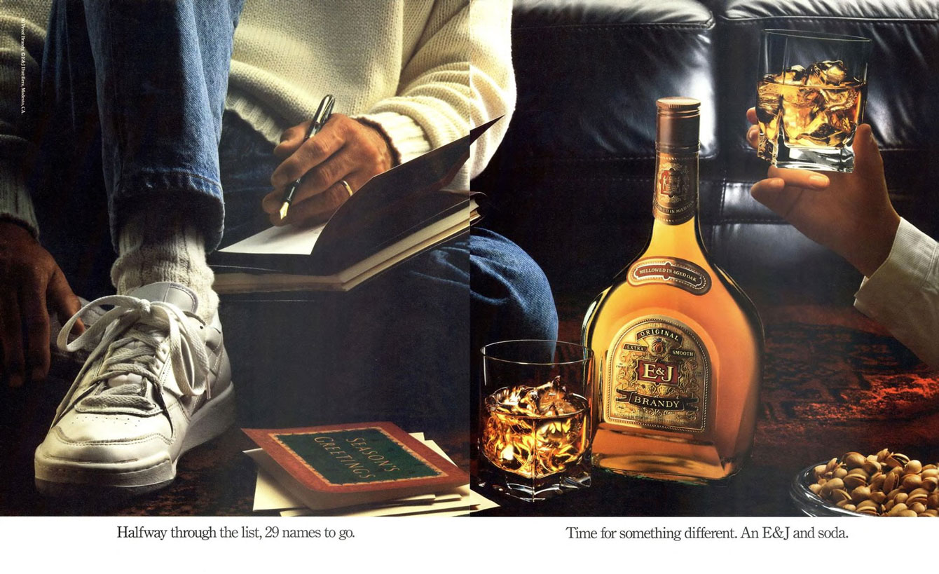 E&J American Brandy Ad from Esquire Magazine, 1990, 12