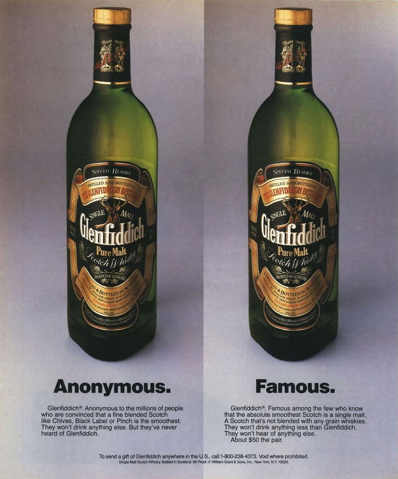 Glenfiddich Scotch Whisky Ad from Esquire Magazine, 1988, 05