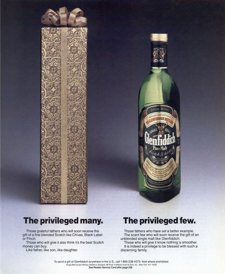 Glenfiddich Scotch Whisky Ad from Esquire Magazine, 1988, 06