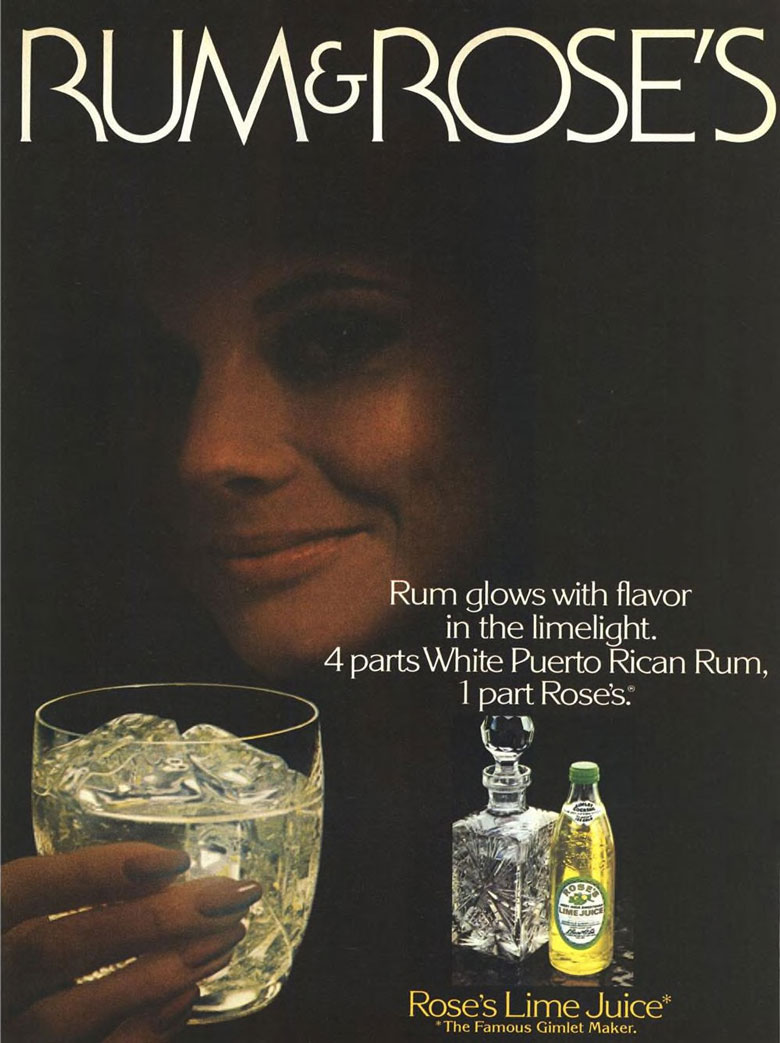 Rose's Lime Juice Ad from Esquire Magazine, 1982, 12