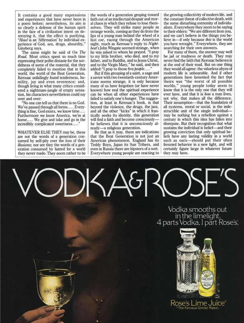 Rose's Lime Juice Ad from Esquire Magazine, 1983, 06
