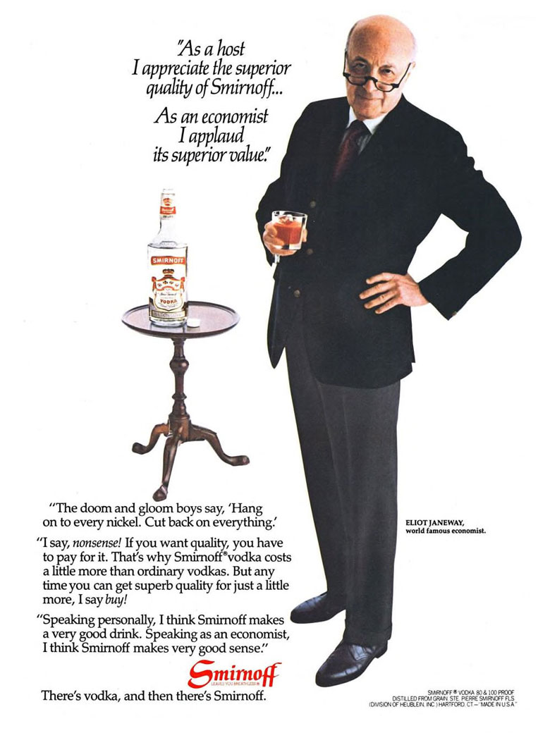 Smirnoff Vodka Ad from Esquire Magazine, 1981, 12