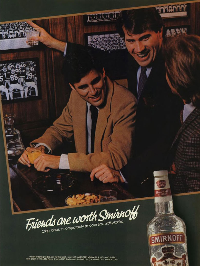 Smirnoff Vodka Ad from Esquire Magazine, 1986, 04