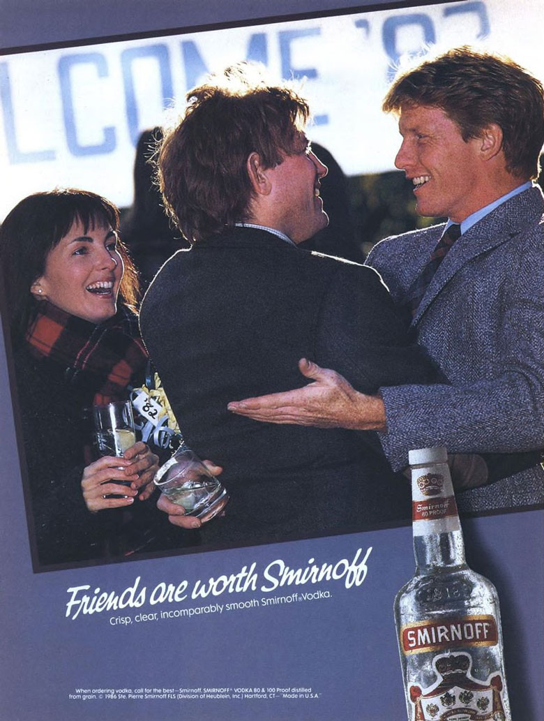 Smirnoff Vodka Ad from Esquire Magazine, 1986, 11