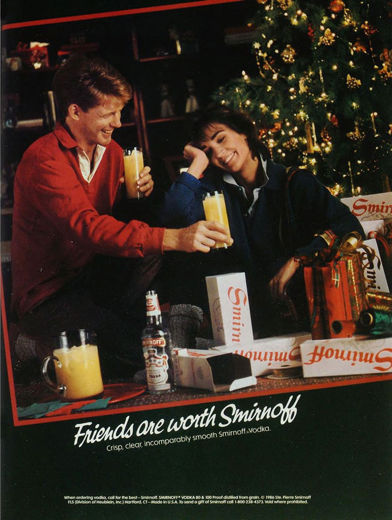 Smirnoff Vodka Ad from Esquire Magazine, 1986, 12