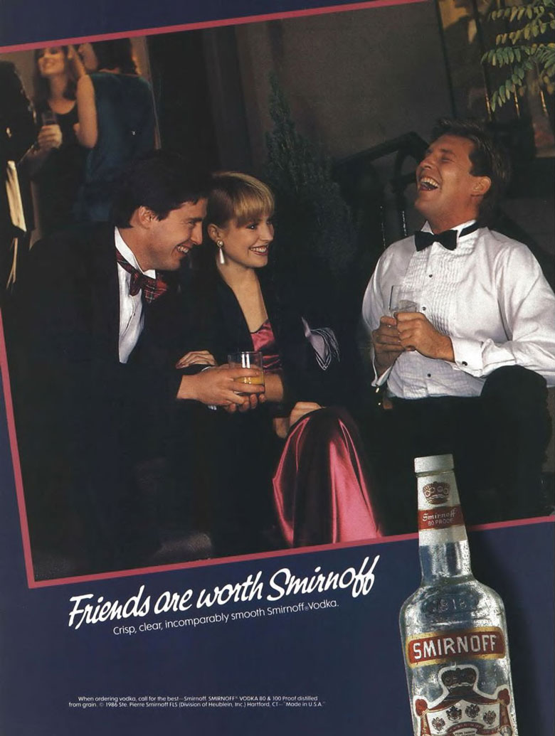 Smirnoff Vodka Ad from Esquire Magazine, 1987, 03
