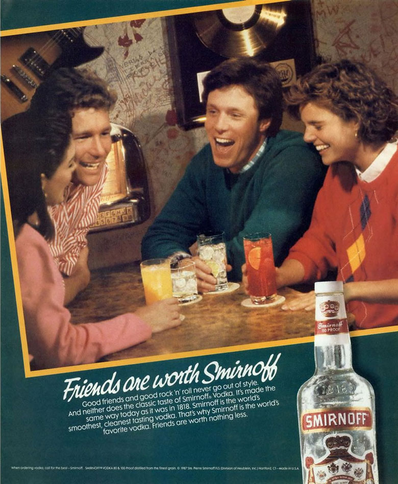 Smirnoff Vodka Ad from Esquire Magazine, 1988, 08
