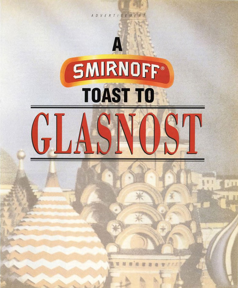 Smirnoff Vodka Ad from Esquire Magazine, 1990, 08