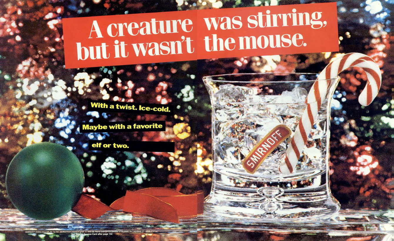 Smirnoff Vodka Ad from Esquire Magazine, 1990, 12