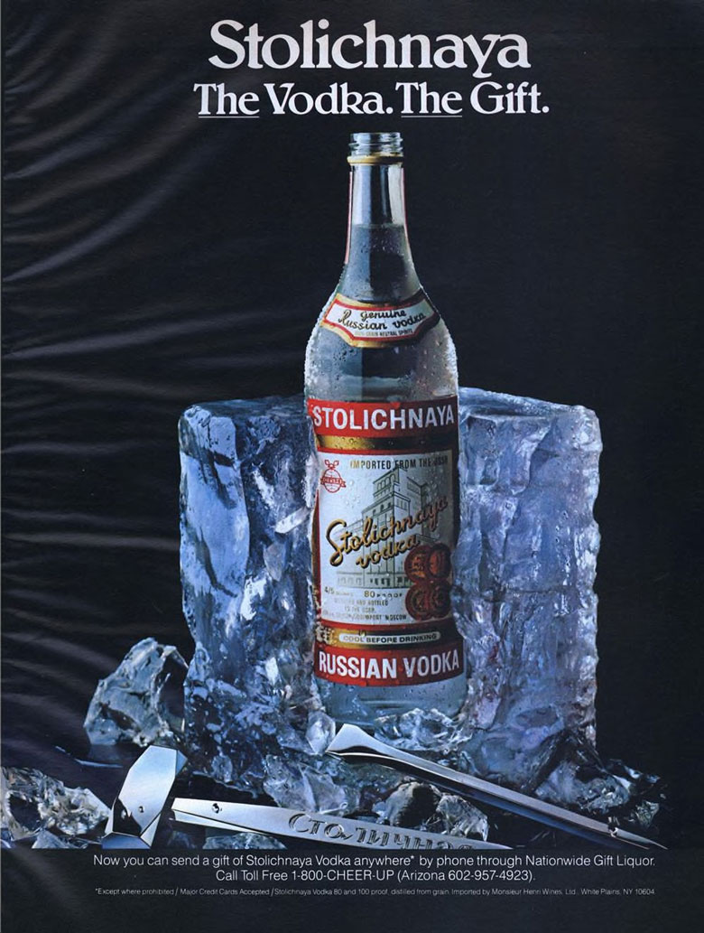 Stolichnaya Vodka Ad from Esquire Magazine, 1984