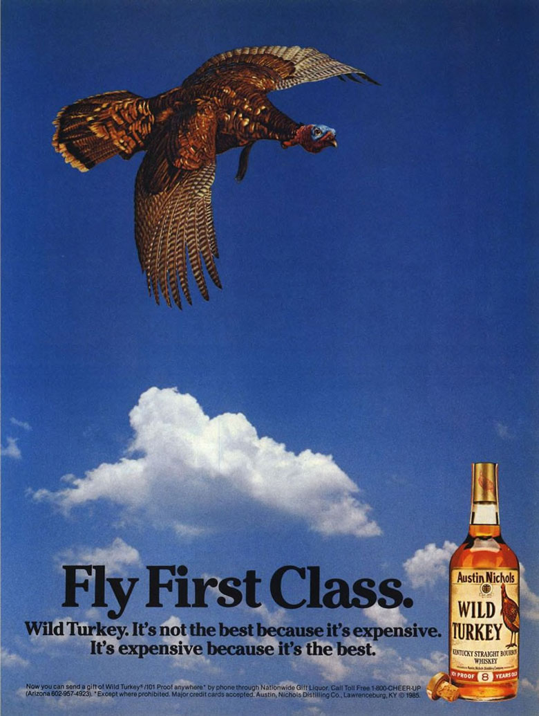 Wild Turkey Whiskey Ad from Esquire Magazine, 1986, 04