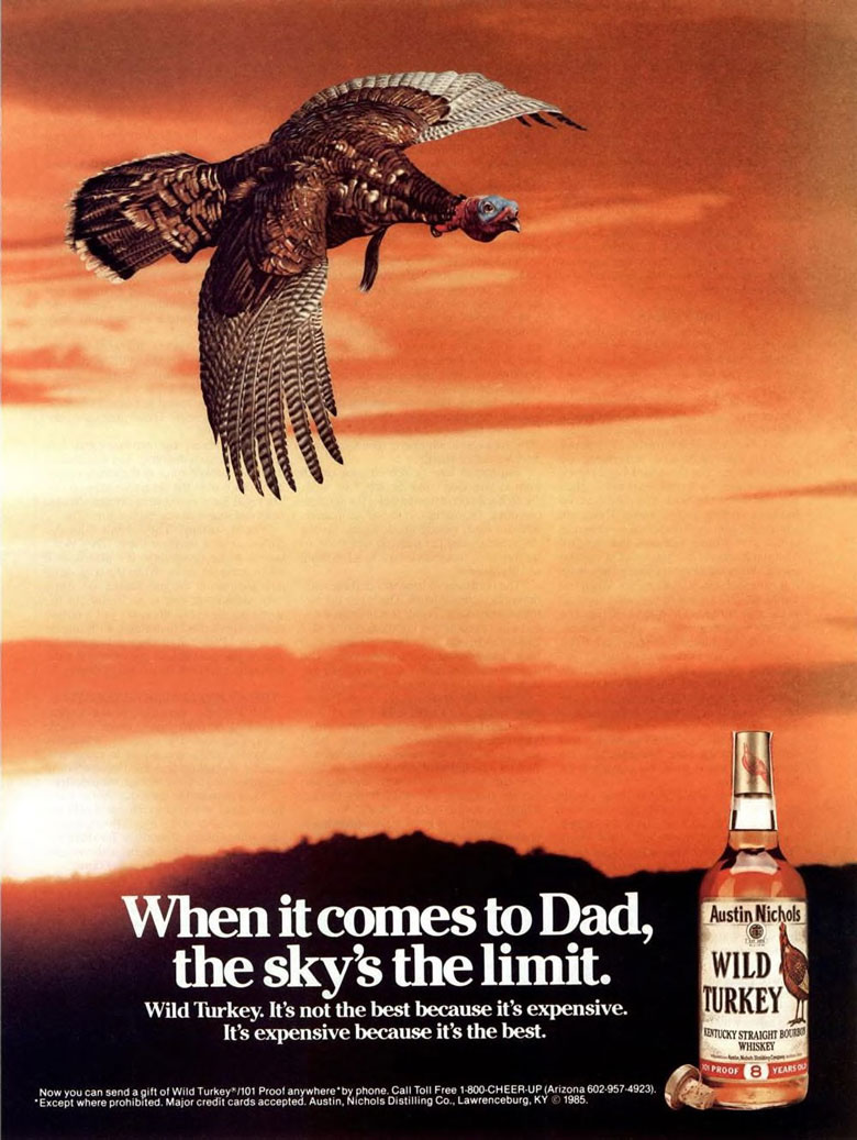 Wild Turkey Whiskey Ad from Esquire Magazine, 1986, 06